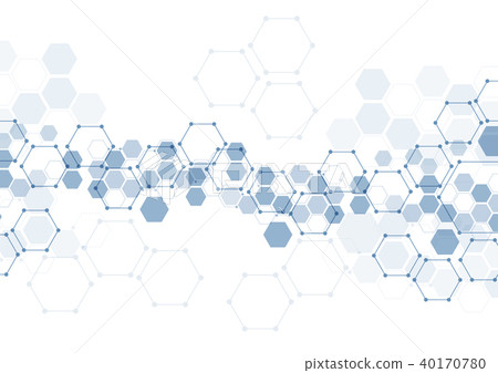 Abstract hexagonal molecular structures - Stock Illustration [40170780 ...