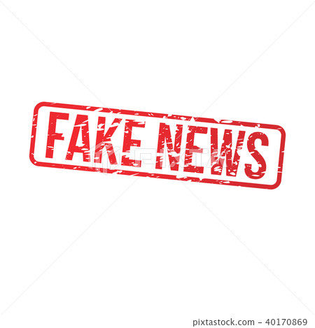 Fake news red grunge stamp 40170869