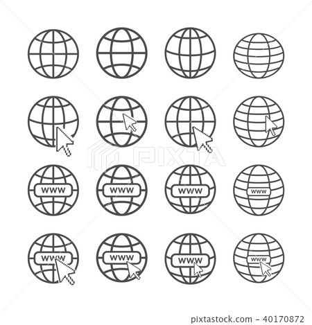 Set of internet favicons Set of internet favicons 40170872