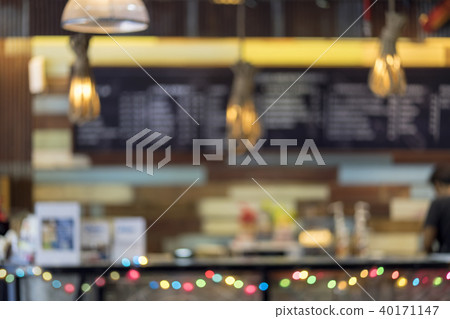 Blurred background, counter bar at coffee shop. Blurred background, counter bar at coffee shop. 40171147