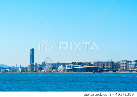 Shimonoseki city area seen from Mojiko retro 40171399