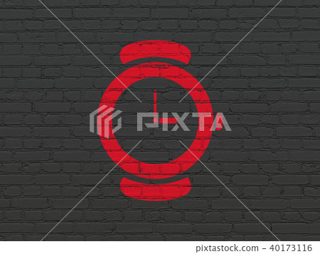 Time concept: Hand Watch on wall background Time concept: Hand Watch on wall background 40173116