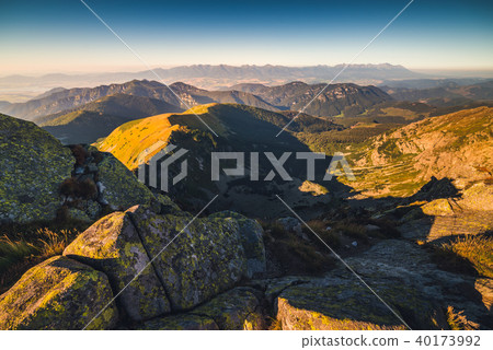 Mountain Landscape in Golden Light 40173992
