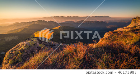 Mountain Landscape at Sunset Mountain Landscape at Sunset 40173995