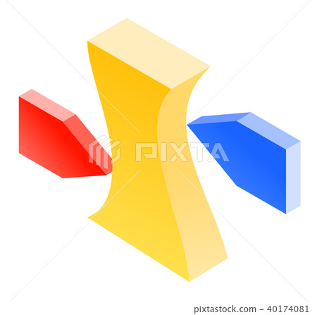 壓力變形的圖像的例證 40174081