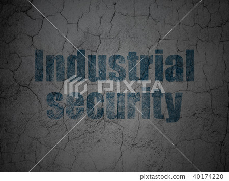 Security concept: Industrial Security on grunge wall background Security concept: Industrial Security on grunge wall background 40174220