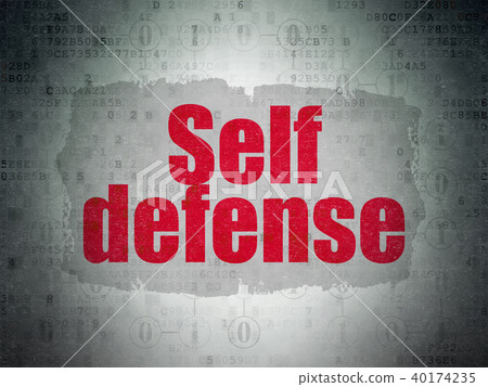 Safety concept: Self Defense on Digital Data Paper background Safety concept: Self Defense on Digital Data Paper background 40174235