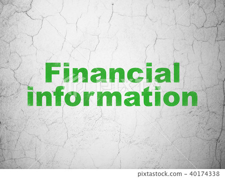 Business concept: Financial Information on wall background 40174338