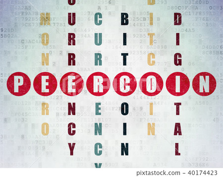 Cryptocurrency concept: Peercoin in Crossword Puzzle 40174423