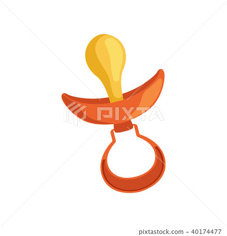 Red dummy, baby girl pacifier vector Illustration on a white background 40174477