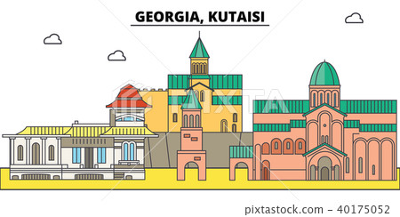Georgia, Kutaisi. City skyline, architecture, buildings, streets, silhouette, landscape, panorama Georgia, Kutaisi. City skyline, architecture, buildings, streets, silhouette, landscape, panorama 40175052