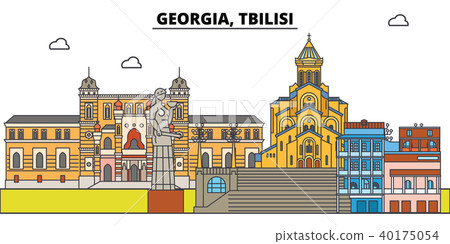Georgia, Tbilisi. City skyline, architecture, buildings, streets, silhouette, landscape, panorama Georgia, Tbilisi. City skyline, architecture, buildings, streets, silhouette, landscape, panorama 40175054