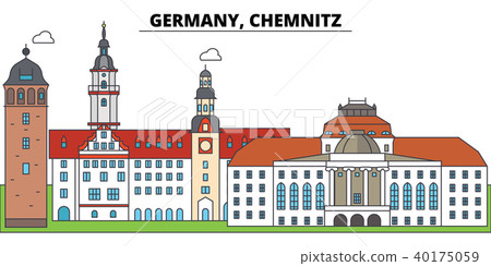 Germany, Chemnitz. City skyline, architecture, buildings, streets, silhouette, landscape, panorama Germany, Chemnitz. City skyline, architecture, buildings, streets, silhouette, landscape, panorama 40175059