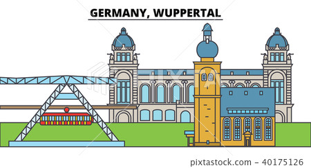 Germany, Wuppertal. City skyline, architecture, buildings, streets, silhouette, landscape, panorama Germany, Wuppertal. City skyline, architecture, buildings, streets, silhouette, landscape, panorama 40175126