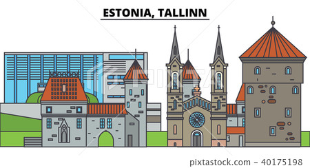 Estonia, Tallinn. City skyline, architecture, buildings, streets, silhouette, landscape, panorama 40175198