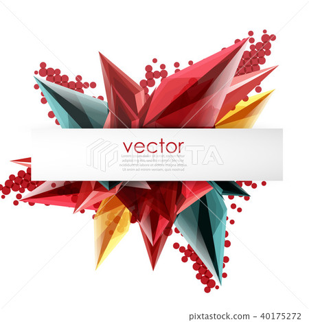 Colorful blooming crystals vector abstract background Colorful blooming crystals vector abstract background 40175272