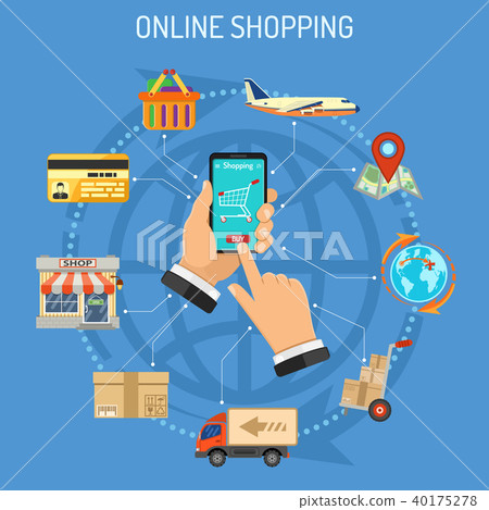 Online Shopping Infographics 40175278
