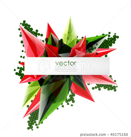 Colorful blooming crystals vector abstract background 40175288