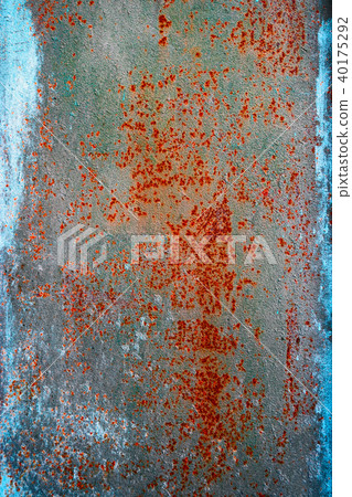 Weathered Rusty Metal Sheet With Peeling Paint 40175292