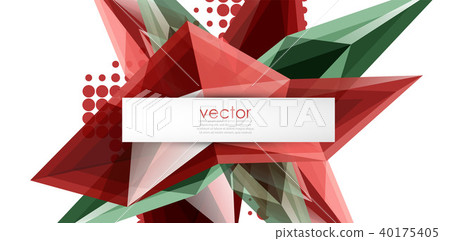 Colorful blooming crystals vector abstract background 40175405