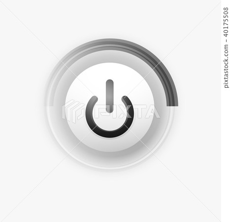 Power button technology logo, digital art techno concept, on off icon Power button technology logo, digital art techno concept, on off icon 40175508