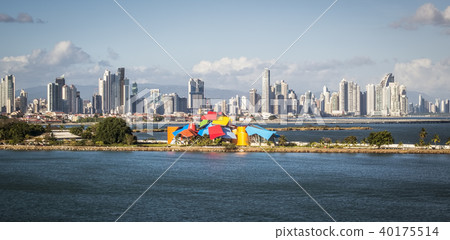 panorama of Panama City seen from the sea 40175514