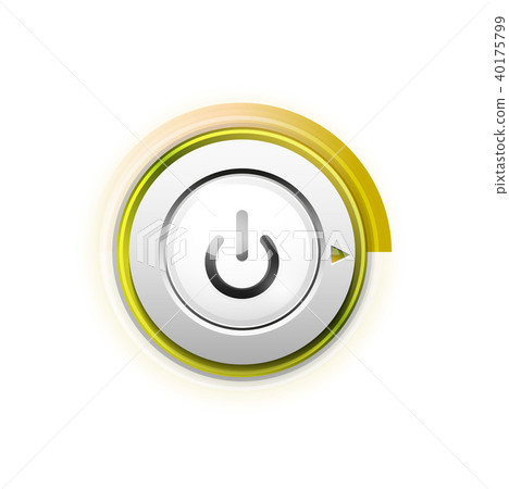 Power button technology logo, digital art techno concept, on off icon 40175799