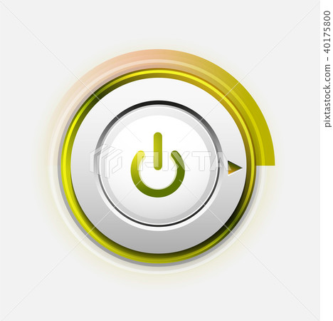 Power button technology logo, digital art techno concept, on off icon 40175800
