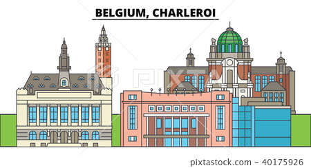 Belgium, Charleroi. City skyline, architecture, buildings, streets, silhouette, landscape, panorama Belgium, Charleroi. City skyline, architecture, buildings, streets, silhouette, landscape, panorama 40175926