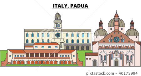Italy, Padua. City skyline, architecture, buildings, streets, silhouette, landscape, panorama Italy, Padua. City skyline, architecture, buildings, streets, silhouette, landscape, panorama 40175994
