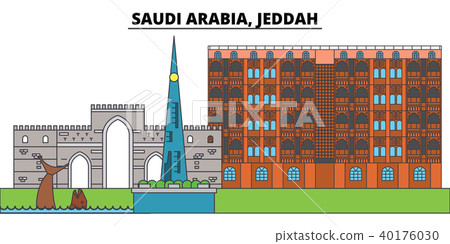 Saudi Arabia, Jeddah. City skyline, architecture, buildings, streets, silhouette, landscape Saudi Arabia, Jeddah. City skyline, architecture, buildings, streets, silhouette, landscape 40176030