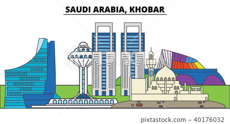 Saudi Arabia, Khobar. City skyline, architecture, buildings, streets, silhouette, landscape 40176032
