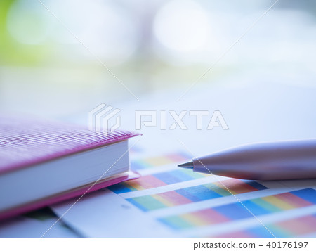 企業圖像，圖表，筆記本，新綠色，女性 40176197