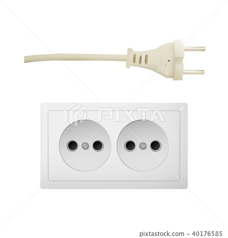 Electric adapter with two plug. Electric adapter with two plug. 40176585