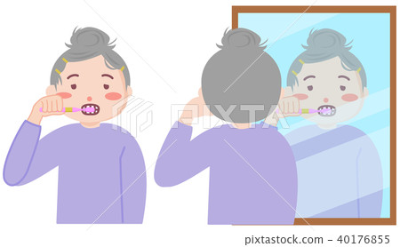 刷牙的女人 40176855