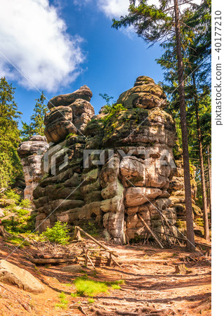 Landscape view of a rock formations. Landscape view of a rock formations. 40177210