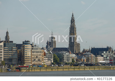 Antwerp and cathedral of our lady in Belgium 40177226