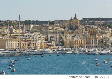 Old town and port area of Valletta in Malta 40177227