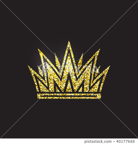 Queen crown, royal gold headdress. King golden accessory. Isolated vector illustrations. Elite class Queen crown, royal gold headdress. King golden accessory. Isolated vector illustrations. Elite class 40177688