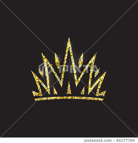 Queen crown, royal gold headdress. King golden accessory. Isolated vector illustrations. Elite class Queen crown, royal gold headdress. King golden accessory. Isolated vector illustrations. Elite class 40177704