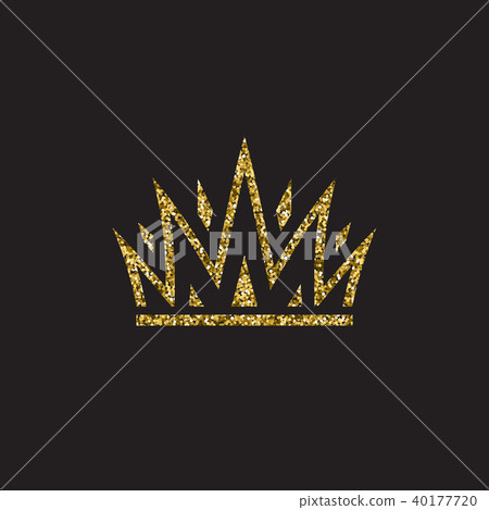 Queen crown, royal gold headdress. King golden accessory. Isolated vector illustrations. Elite class Queen crown, royal gold headdress. King golden accessory. Isolated vector illustrations. Elite class 40177720
