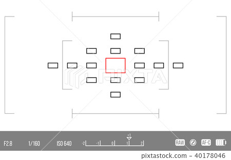 Vector template for your design. Camera viewfinder. Focusing screen of the camera. Viewfinder camera 40178046