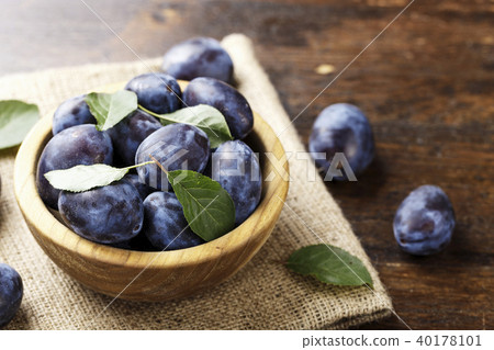 Plums ripe fresh. Natural product 40178101