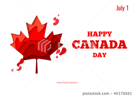 Happy Canada Day vector holiday poster 40178883
