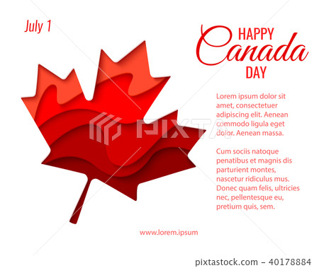 Happy Canada Day vector holiday poster 40178884