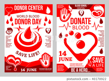 Donation blood poster for World Donor Day design 40178922