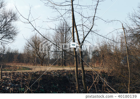 Near the road hangs a pointer Near the road hangs a pointer 40180139