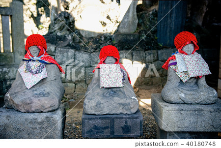 Jizo Bosatsu monk stone statue Narita san Temple 40180748