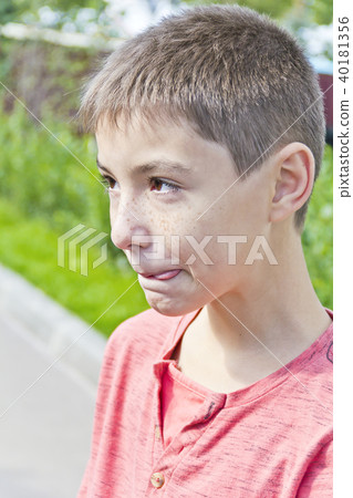 Teenager boy in pink Teenager boy in pink 40181356