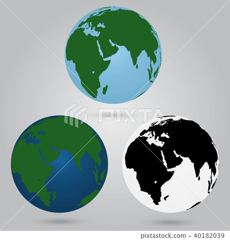 flat planet earth icon flat design vector stock illustration 40182039 pixta pixta